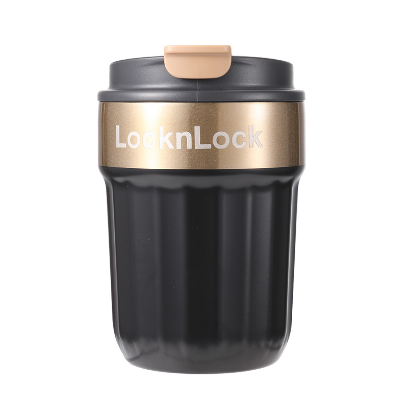 乐扣乐扣（LOCK&LOCK） 潮酷咖啡杯 LHC6798FU 350ml 黑金色（单位：个）