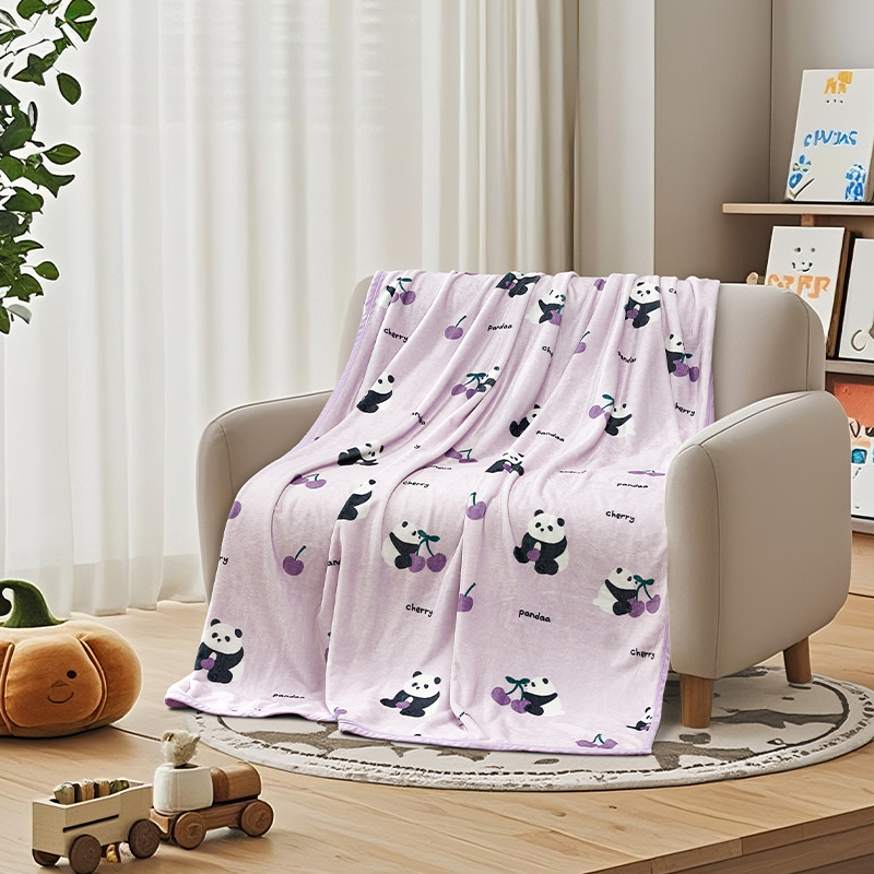 富安娜 亲肤舒绒毯 沁甜 713102978 150*200cm 粉色（单位：条）