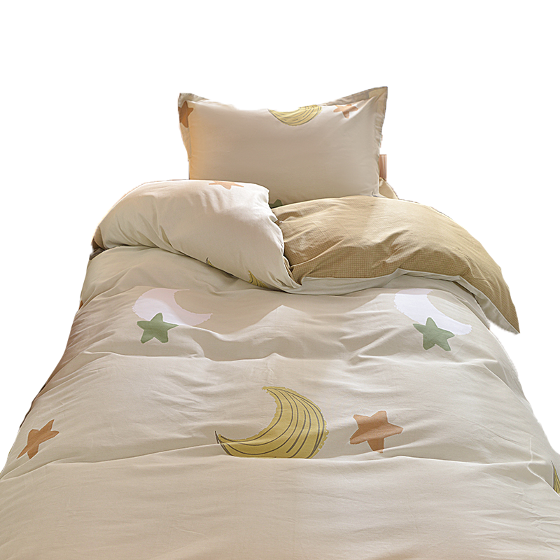 罗曼罗兰（ROMROL） 全棉三件套 月亮之心 160x210cm  白色（单位：套）