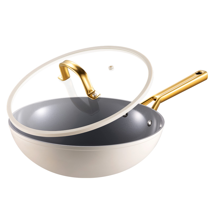 炊大皇 西厨不粘炒锅 XC30CG 30cm  象牙色（单位：只）