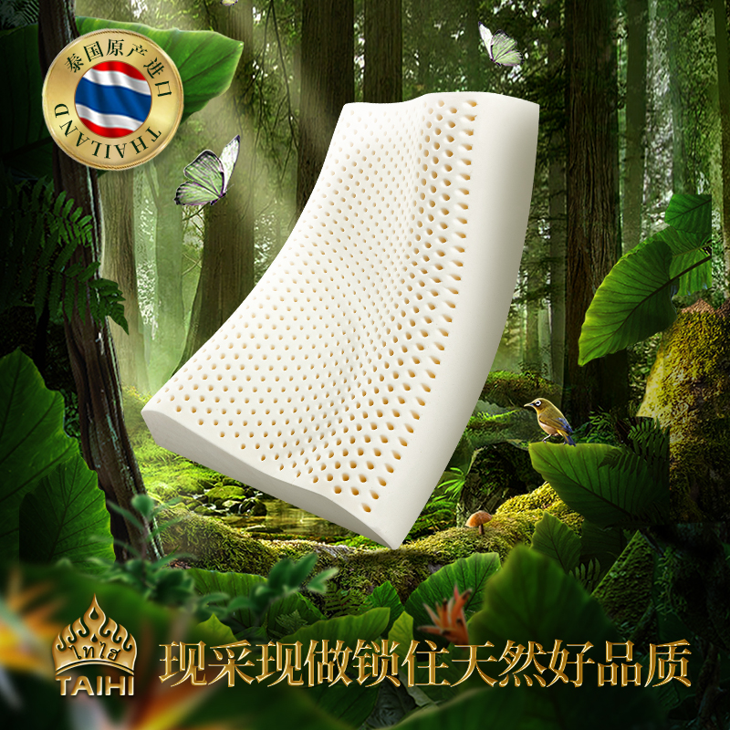 泰嗨 特拉雷波浪乳胶护颈枕 TPX11 长60cm*宽40cm*高10/12cm 白色（单位：个）