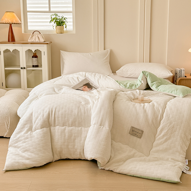 Hllton Meiju (希尔顿美居)五星级酒店同款华夫格大豆被 HL-1501 200*230cm 白色 奶昔白（单位：条）