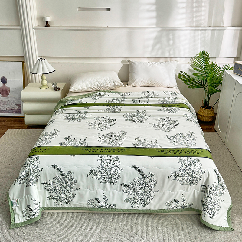 Hllton Meiju (希尔顿美居)A类云柔亲肤水洗棉夏凉被 HL-1101 150x200cm 浅绿色（单位：条）