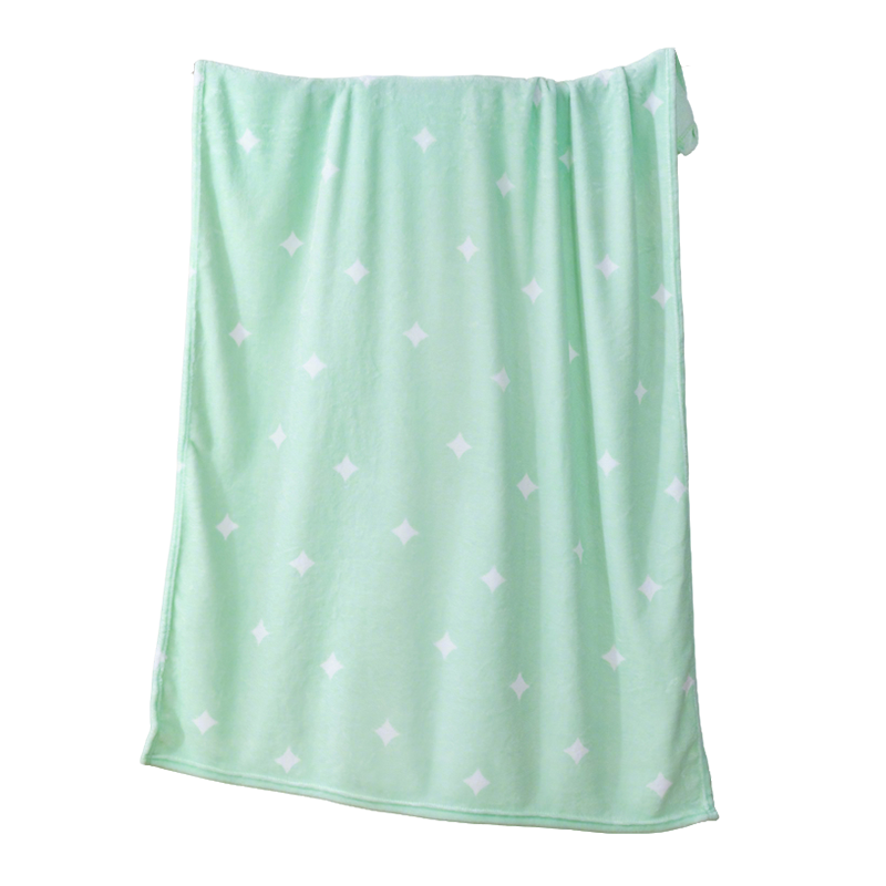 皇冠（CROWN） 青风法兰绒毛毯 T3522 100*140cm 浅绿色（单位：条）