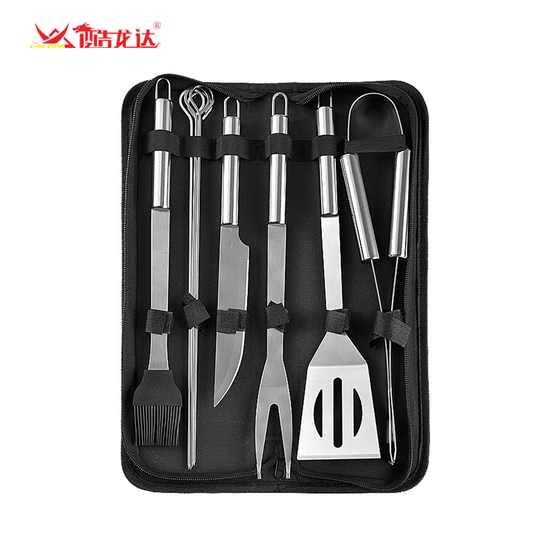 酷龙达（Coloda） 户外露营烧烤工具九件套 CLD-SK06 385*117*50mm  银色（单位：套）