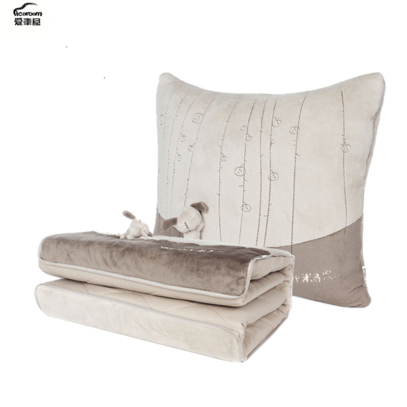 爱车屋（ICAROOM） 抱枕被 T-113D 45*45cm 灰色（单位：个）