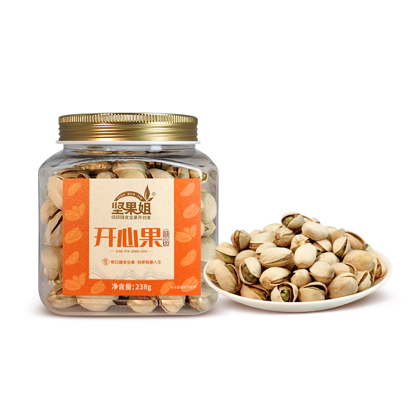 坚果姐 坚果炒货 精品开心果 238g*1罐 橙色（单位：罐）