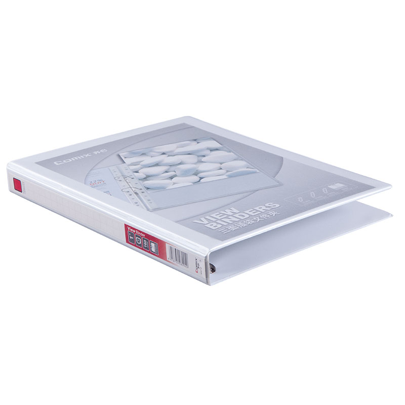 齐心（COMIX） 1寸3孔美式三面插袋D型档案夹  A0210 A4 白色（单位：个）