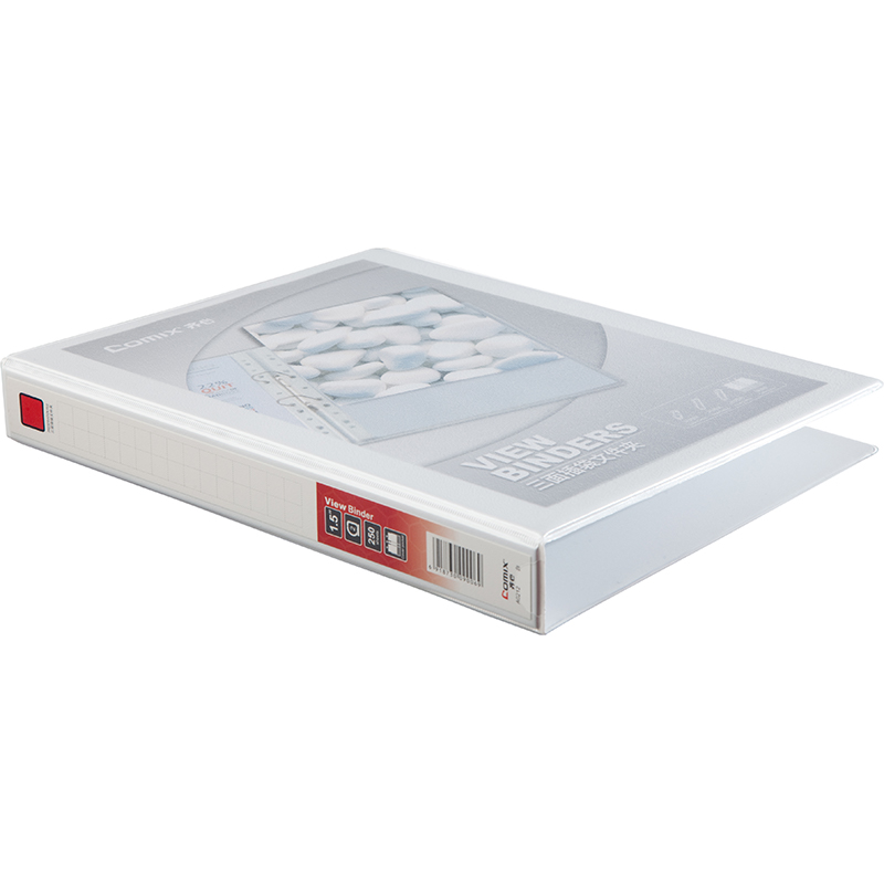 齐心（COMIX） 1.5寸2孔美式三面插袋D型档案夹  A0212 A4 白色（单位：个）