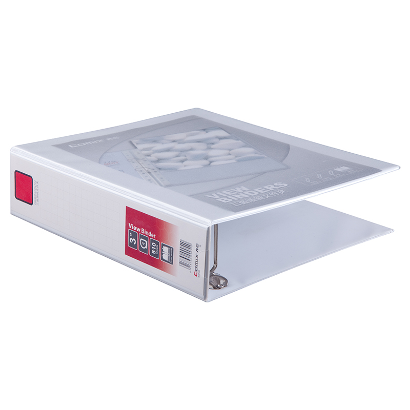 齐心（COMIX） 3寸4孔美式三面插袋D型档案夹  A0236 A4 白色（单位：个）