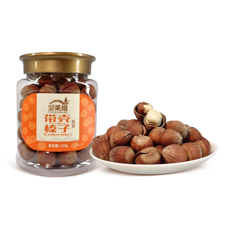 坚果姐 坚果炒货 臻品带壳榛子 138g*1罐 橙色（单位：罐）