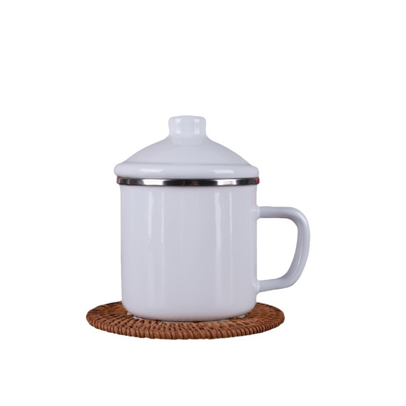 动力源（DONGLIYUAN） 怀旧经典可定制搪瓷杯 XY-0230 350ml 白色（单位：个）