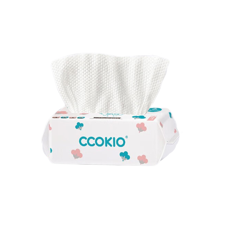 酷优客（CCOKIO） 柔软棉柔巾洗脸巾洁面巾干湿二用 植物纤维抽取式 60片*3包约200x200mm 白色（单位：组）