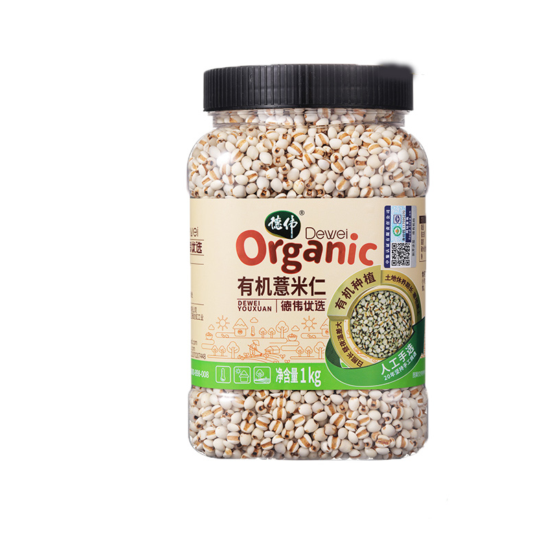 德伟（dewei） 薏米仁 有机 1000g 白色（单位：罐）