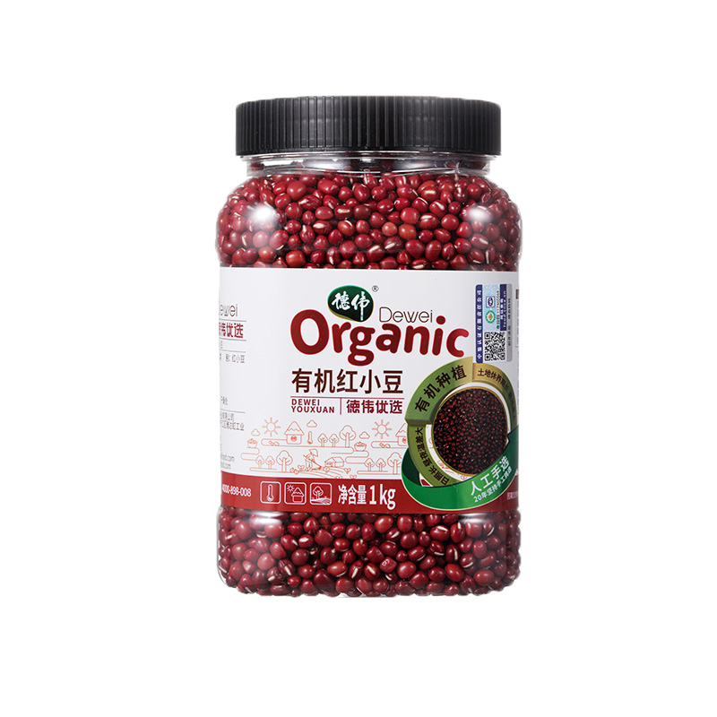 德伟（dewei） 红小豆 有机 1000g 红色（单位：罐）