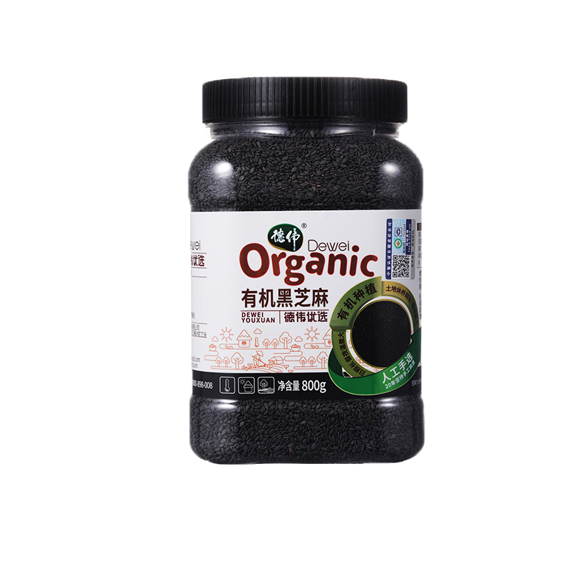 德伟（dewei） 黑芝麻 有机 800g 黑色（单位：罐）