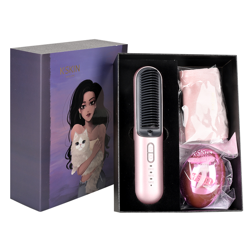 金稻 无线直卷发梳 KD382S紫色礼盒 15W 紫色（单位：套）