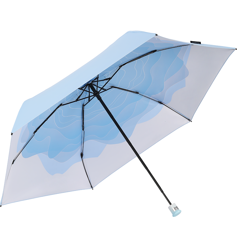 mamoru 五折六K渐变 花朵伞 270g  天空蓝（单位：把）