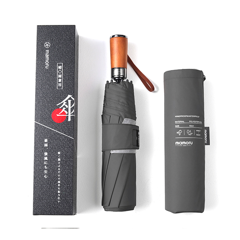 mamoru 抗风王8骨 自动伞 0.5kg 黑色（单位：把）