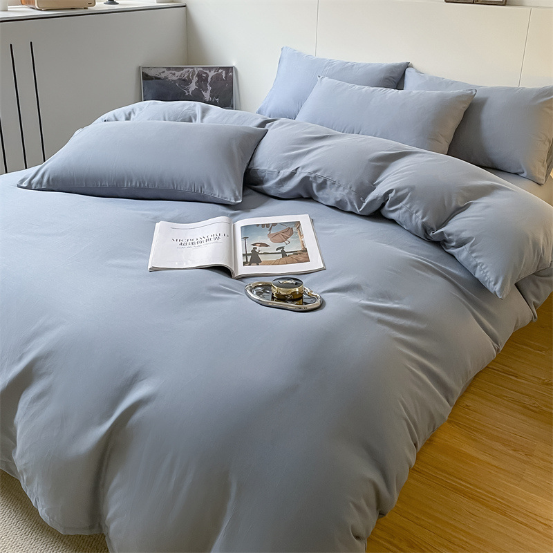 圣夫妮 全棉纯色四件套 SFN-162 200x230cm 2.0米 铂金蓝（单位：套）