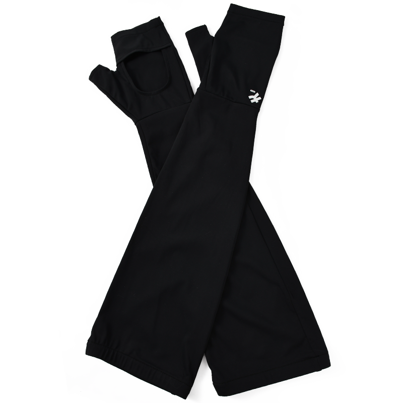 卡蒙（Kenmont） 防晒手套长款冰袖手套护袖宽松 KM-3784 55cm 01黑色（单位：双）