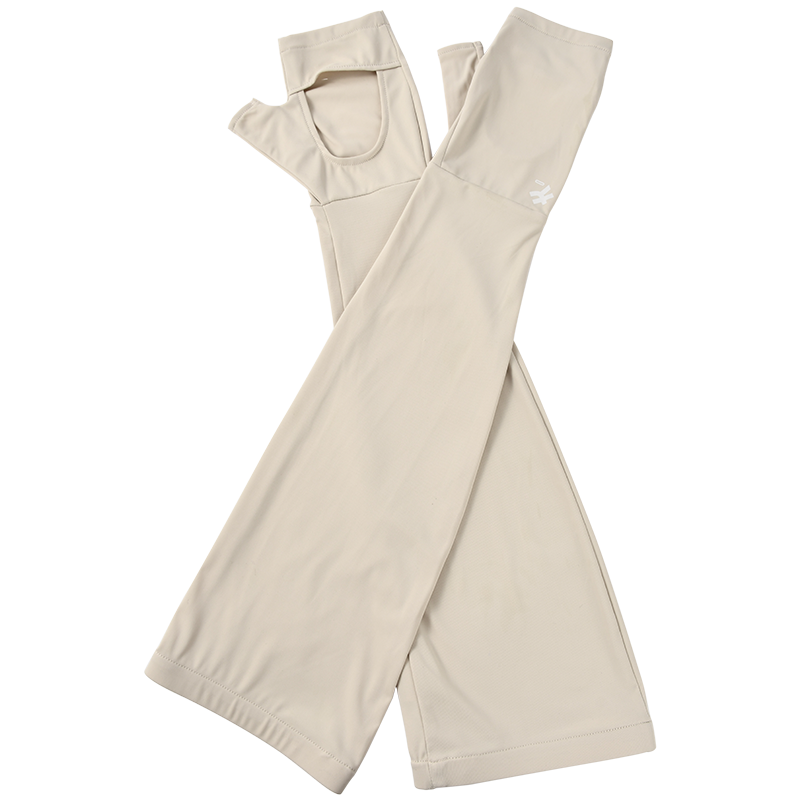 卡蒙（Kenmont） 防晒手套长款冰袖手套护袖宽松 KM-3784 55cm 27浅卡其色（单位：双）