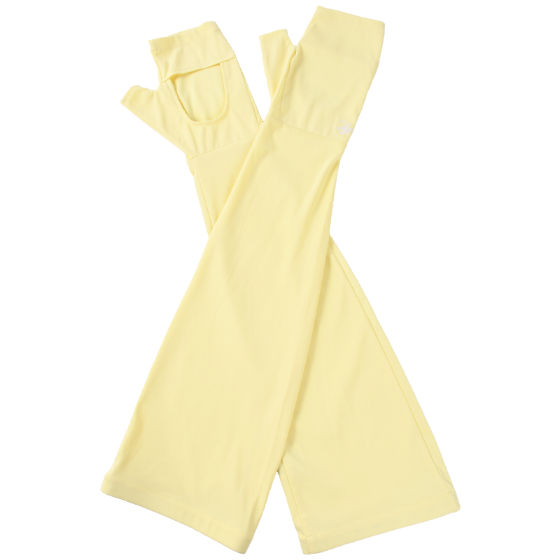 卡蒙（Kenmont） 防晒手套长款冰袖手套护袖宽松 KM-3784 55cm 84柠檬黄（单位：双）