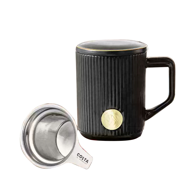 COSTA 茶滤马克杯 CST23019-BK 355ml 黑金（单位：套）