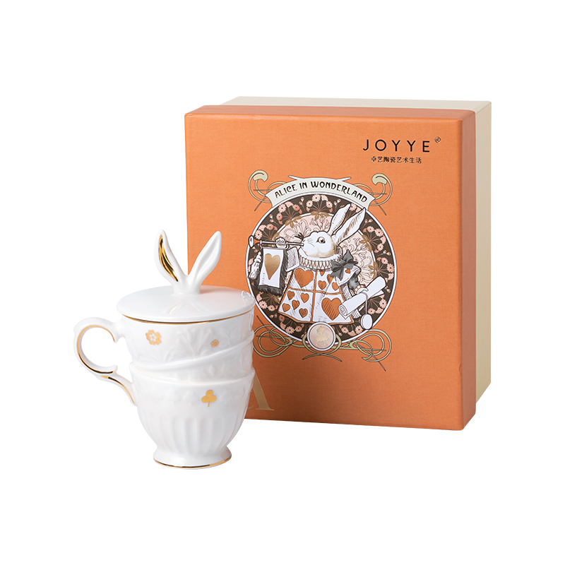 JOYYE 爱丽丝马克杯 兔耳朵杯 350ml  白色（单位：个）