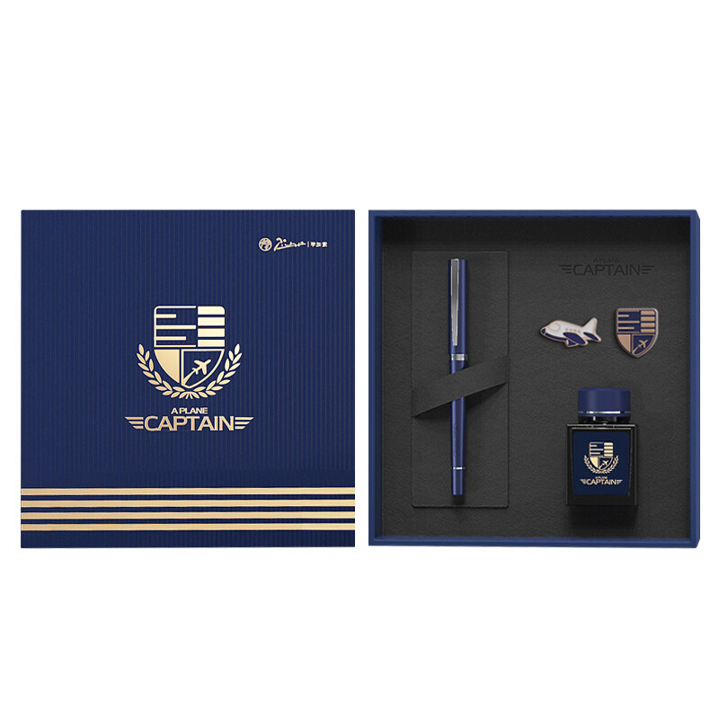 毕加索（pimio） 中国机长联名系列钢笔套装 PS-962 200*200*54(mm) 机长蓝（单位：套）