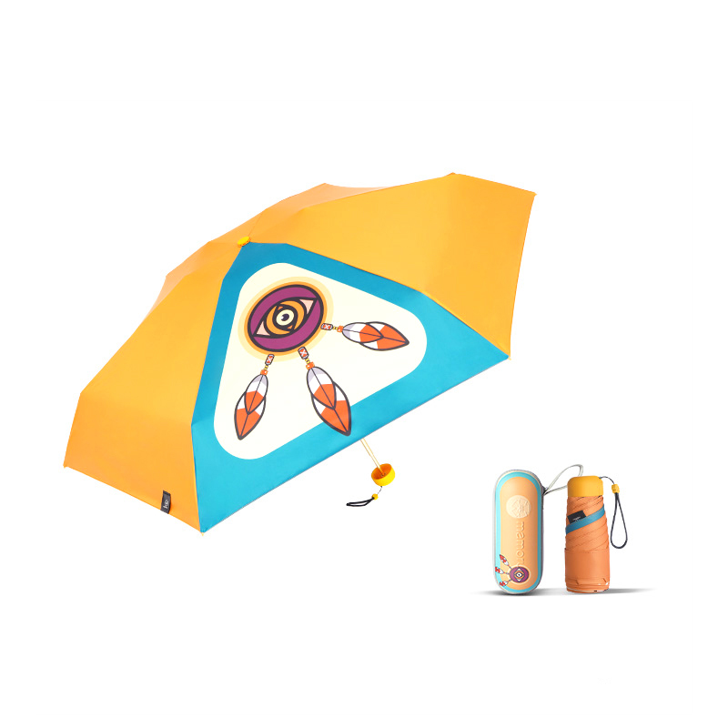 mamoru 六折迷你 胶囊伞 190G 橘 捕梦网（单位：把）