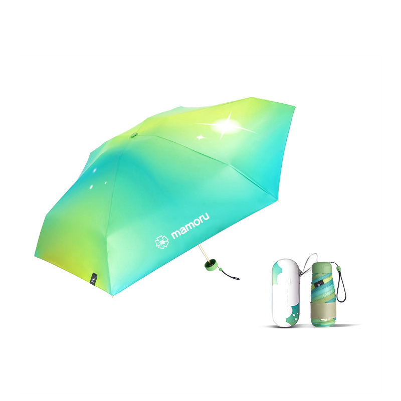 mamoru 六折迷你 胶囊伞 190G 绿 夏の夜（单位：把）