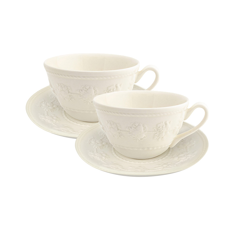 WEDGWOOD 威基伍德欢愉假日象牙白色2杯2碟 1058030+1058030 220ML*2 白色（单位：套）