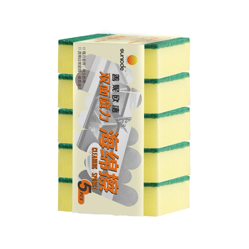 善妮欧德 双面海绵百洁布 S440 5块/包 绿色（单位：包）