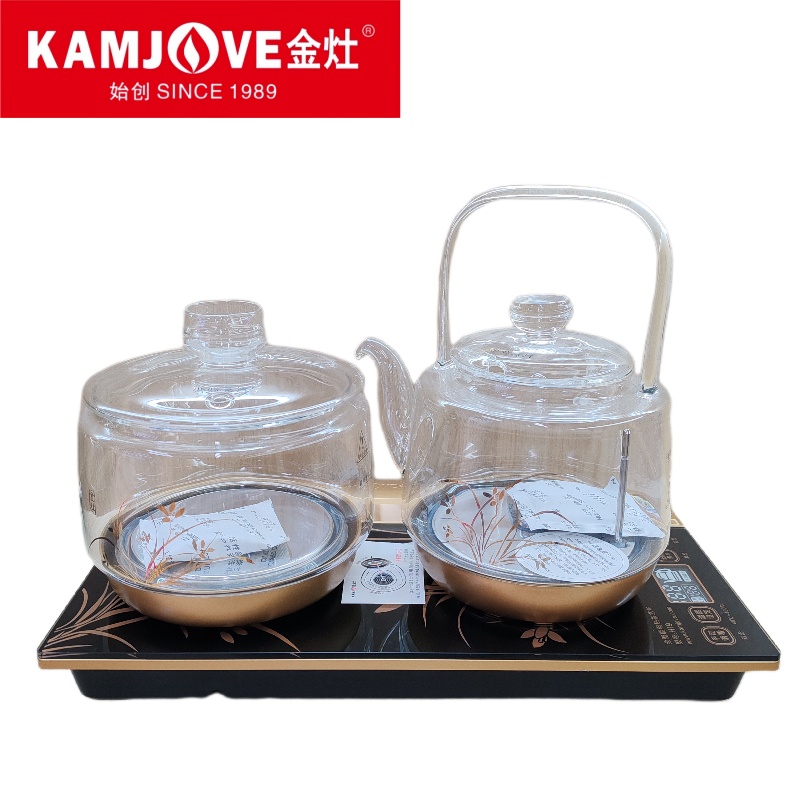  金灶（KAMJOVE） 提梁式涌泉式全自动上水电热水壶 H19 0.8L 香槟金（单位：套）