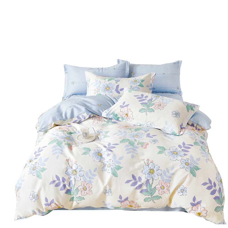 紫罗兰/VIOLET 全棉斜纹四件套 13231花漾星辰 200*230CM 天蓝色（单位：套）