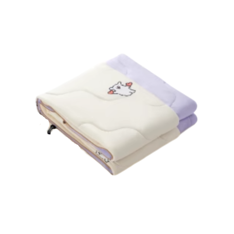 躺岛 凉凉暖暖夏凉被 线条小狗双重睡感 150x200cm 天然米+野生紫（单位：张）