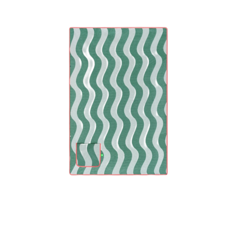 躺岛 冰镇凉感披毯空调毯 瓜瓜凉系列 100X150cm 冷杉绿（单位：条）