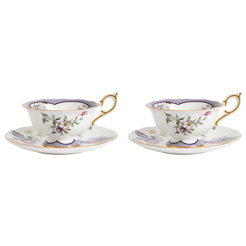 WEDGWOOD 威基伍德幸运彩雀茶两杯两碟套装 1069363 150ML*2 彩雀（单位：套）