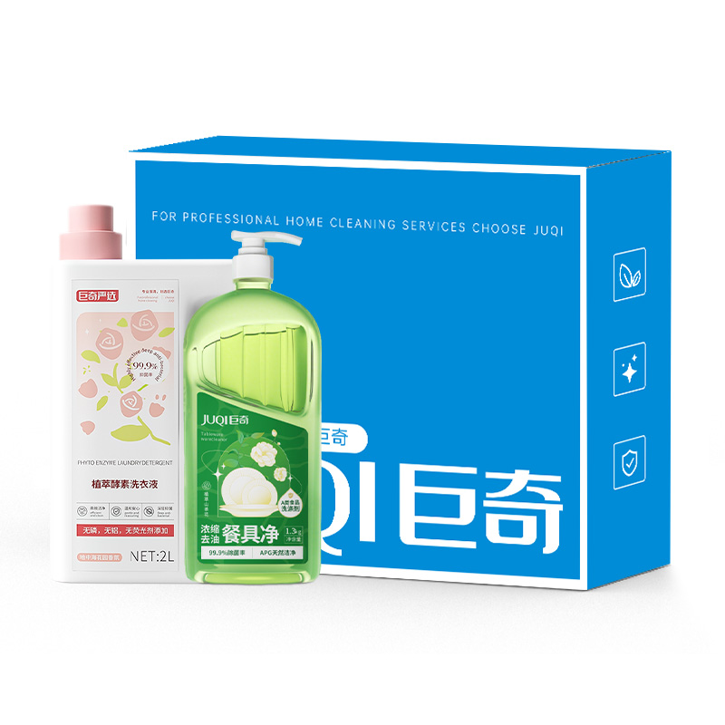 巨奇（JUQI） 洗衣液洗洁精 青语&middot;双净礼盒两件套 3.3L 混色（单位：套）