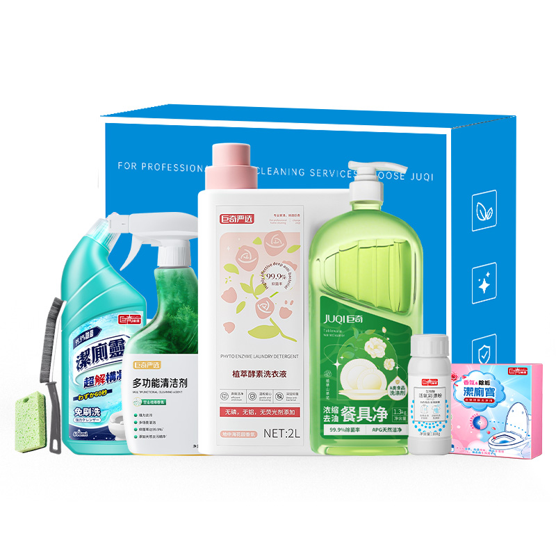 巨奇（JUQI） 家清大礼包 青语&middot;全境焕新礼盒八件套 4.9L 混色（单位：套）