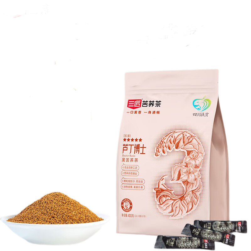 三匠 四川大凉山黑苦荞 芦丁博士 400g*3盒 粉色（单位：组）