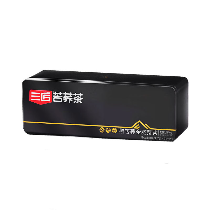 三匠 荞茶黑苦荞茶 全胚芽茶 （5g*36）*1盒 黑色（单位：盒）