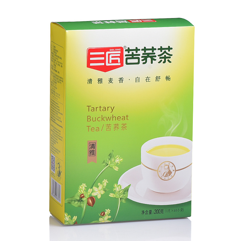 三匠 大凉山养生茶麦香 苦荞茶 （5g*40）*1盒 绿色（单位：盒）