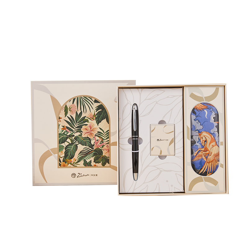 毕加索（pimio） 钢笔高端丝巾套装 PS-5818 钢笔+墨囊+丝巾 耀石黑（单位：套）