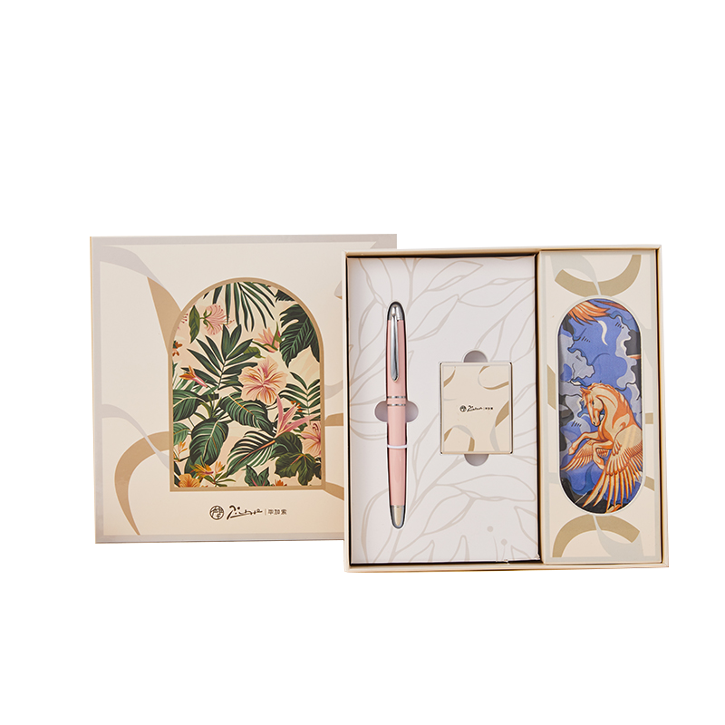 毕加索（pimio） 钢笔高端丝巾套装 PS-5818 钢笔+墨囊+丝巾 樱花粉（单位：套）