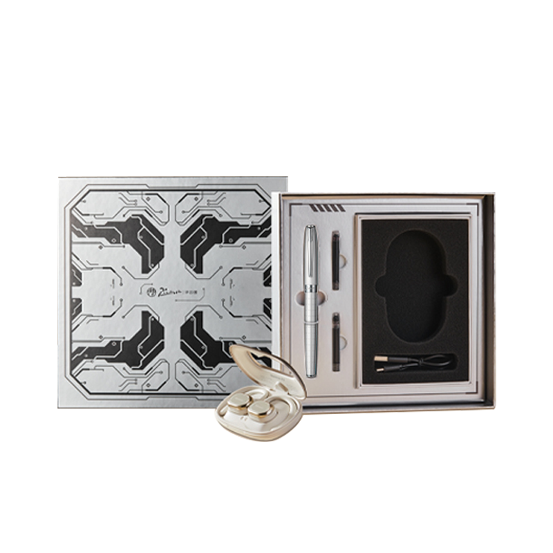 毕加索（pimio） 钢笔蓝牙耳机套装 PS-5822 钢笔+墨囊+耳机 霜华银（单位：套）