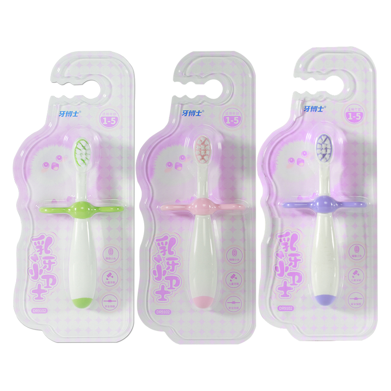 牙博士 乳牙小卫士儿童牙刷 DR9102 3支装 混色（单位：套）