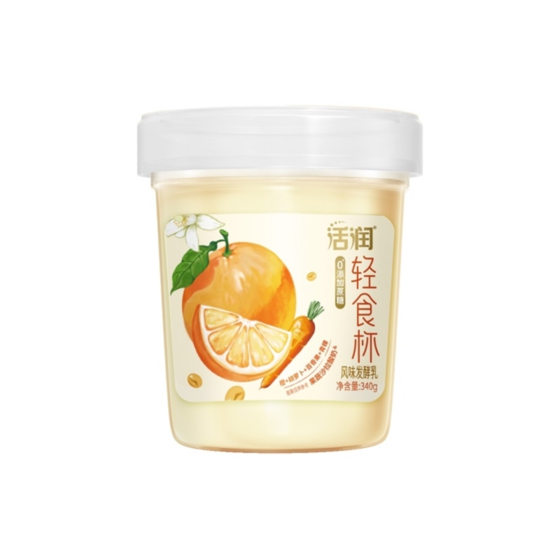 新希望 活润轻食杯-胡萝卜橙风味发酵乳 塑杯 340g*4杯 山茶花（单位：组）