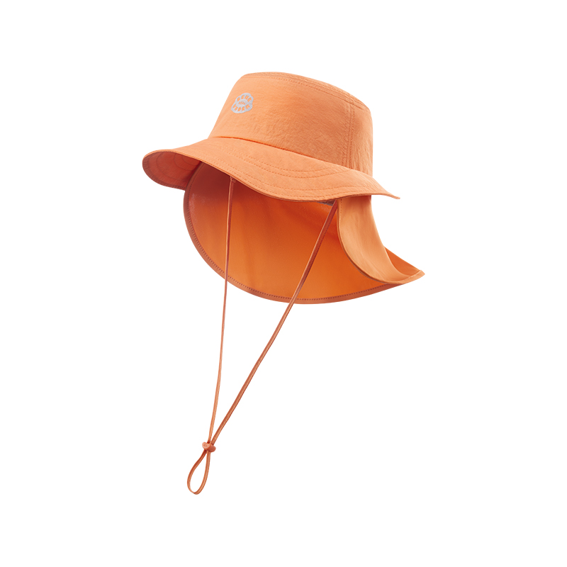 蕉下（beneunder） 儿童自收纳披肩防晒帽 GP738 适合头围48-50 薄柿橘（单位：顶）
